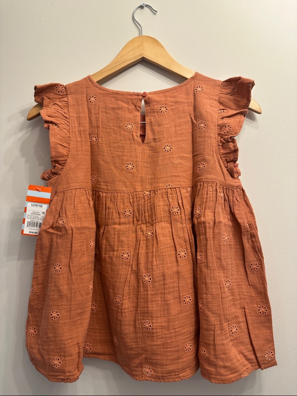 Cat & Jack Eyelet 100% Cotton Flutter Top - Picture 5 of 5